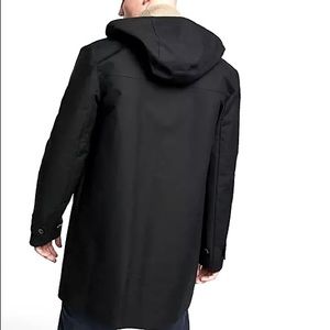 ASOS DESIGN shower resistant hooded trench coat in black. New! 3xlT.